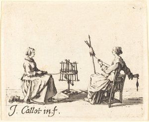 Le bobineur et la fileuse, vers 1623