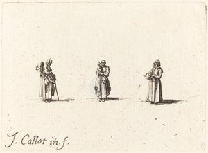Trois femmes, une tenant un enfant - Jacques Callot