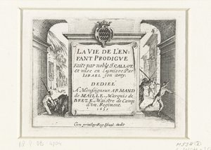 Page de titre pour la série de gravures 