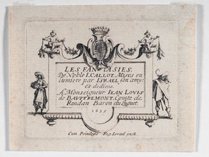 Page de titre de Les Fantaisies ... (eau-forte)