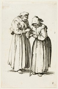 Deux femmes mendiantes, planche huit de Les Mendiants - Jacques Callot