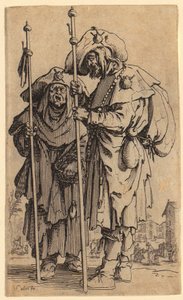 Deux pèlerins, planche 3 de la série « Les Mendiants » - Jacques Callot