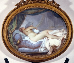 Femme pressant un coussin. Jacques Charlier