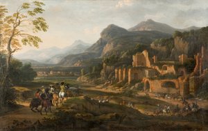 Paysage avec cavaliers