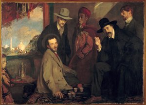 André Gide et ses amis au café Maure de l