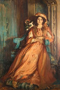 Portrait de Mabel Dodge Luhan 1879-1962 à la Villa Curonia près de Florence, 1911 - Jacques Emile Blanche