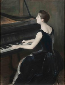 Portrait de la pianiste Léontine Bordes-Pène, 1889-1890 - Jacques Emile Blanche