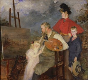 Le peintre Thaulow et ses enfants, ou La famille Thaulow, 1895 - Jacques Emile Blanche