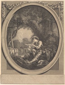 Le Départ du Courrier - Jacques Firmin Beauvarlet after François Boucher