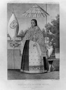 Princesse inca, costume national, 1852 - Jacques Francois Gauderique Llanta