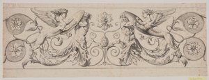 Frise décorative avec centaures et sphinx - Jacques Francois Joseph Saly