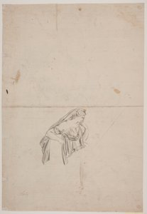 Étude pour une figure féminine en deuil - Jacques Francois Joseph Saly