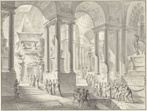 Funérailles dans un intérieur classiciste imaginaire