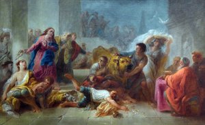 Christ chassant les marchands du Temple - Jacques Gamelin