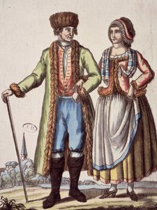 Couple de Prague, gravure par Jacques Grasset de Saint-Sauveur (1757-1810) - Jacques Grasset de Saint Sauveur