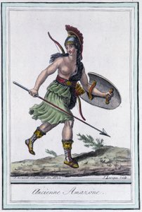 Ancienne Amazone - dans « Encyclopédie des voyages » par Grasset St Sauveur, éd. 1796 - Jacques Grasset de Saint Sauveur