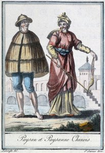 Paysans chinois - dans « Encyclopédie des voyages » par Grasset St Sauveur, éd. 1796 - Jacques Grasset de Saint Sauveur