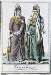 Femmes européennes en habit turc - Jacques Grasset de Saint Sauveur