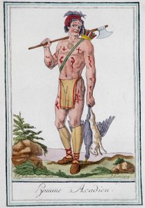 Homme acadien - dans "Encyclopédie des voyages" par Grasset St Sauveur, éd. 1796