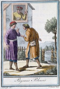 Paysans polonais - dans « Encyclopédie des voyages » par Grasset St Sauveur, éd. 1796 - Jacques Grasset de Saint Sauveur