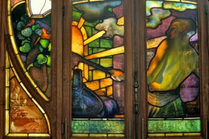 Nancy (département 54), Art Nouveau, Chambre de Commerce et Bourse, Vitrail par Jacques Gruber (1870-1936) - Jacques Gruber