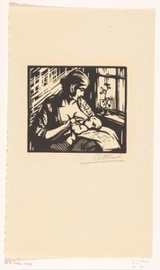 Femme allaitant un enfant - Jacques Jeichienus Ottens (signed by artist)