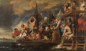 Un ferry part alors que Saint Pierre trouve une pièce dans la bouche d