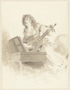 Dame jouant de la guitare - Jacques Kuyper