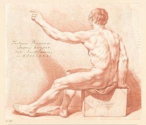 Homme nu assis, vu de dos (3e prix 1781)