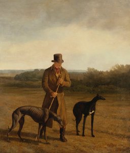 Portrait de Lord Rivers avec deux lévriers, c.1825