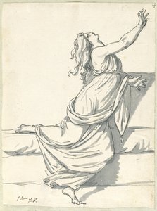 Une femme bouleversée avec la tête renversée