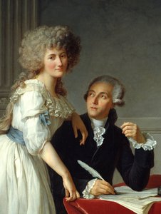 (détail) Antoine Laurent Lavoisier avec Madame Lavoisier - Jacques Louis David