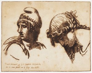 Une femme et une tête préférée - Jacques Louis David