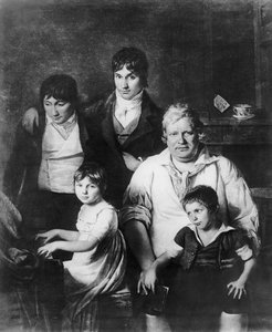 Portrait de famille, anciennement connu sous le nom de Michel Gerard (1737-1815) membre de la Convention, avec sa famille, fin du XVIIIe siècle