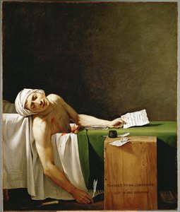 Jean Paul Marat, homme politique et publiciste, mort dans sa baignoire, assassiné par Charlotte Corday en ... - Jacques Louis David