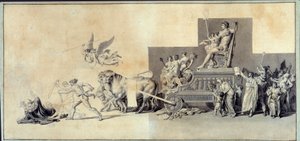 Le triomphe du peuple français. Dessin à la mine de plomb par Jacques Louis David (1748-1825) 1793 Paris, Musée Carnavalet - Jacques Louis David