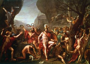 Léonidas aux Thermopyles, 5ème siècle av. J.-C., c1814 - Jacques Louis David