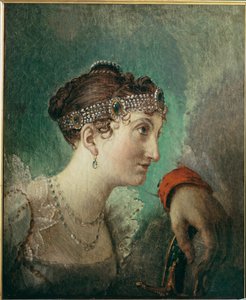 Mme. Alexandre de la Rochefoucauld … (oil sketch) - Jacques Louis David