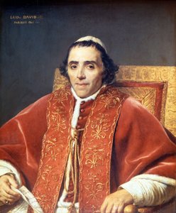 Pie VII (1742 - 1823). Peinture de Jacques Louis David (1748-1825). Musée du Louvre. Paris