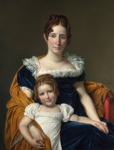 Portrait de la comtesse Vilain XIIII avec sa fille - Jacques Louis David
