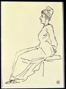 La reine Marie-Antoinette (1755-93) en route vers son exécution, 1793 - Jacques Louis David