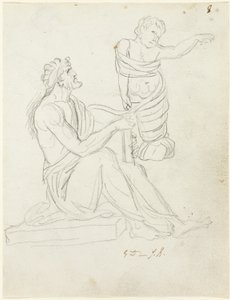 Homme assis et bébé emmailloté - Jacques Louis David