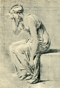 Femme assise, fin 18e-début 19e siècle - Jacques Louis David