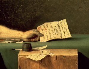 La Mort de Marat (détail) - Jacques Louis David