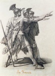 Le Serment des Horaces, détail des Horaces