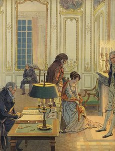Napoléon Bonaparte disant adieu à sa femme - Jacques Marie Gaston Onfray de Breville (Job)