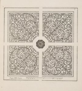 Conception de parterre, du Théâtre des Plans et Jardinages, pub.1652 (gravure) - Jacques Mollet
