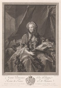 Portrait de la reine Marie Leszczynska - Jacques Nicolas Tardieu
