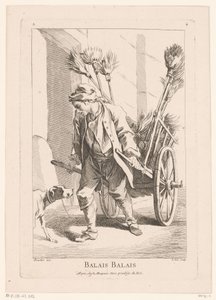 Marchand de rue avec des balais - Jacques Philippe Le Bas