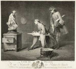 La Leçon de dessin - Jacques Philippe Le Bas